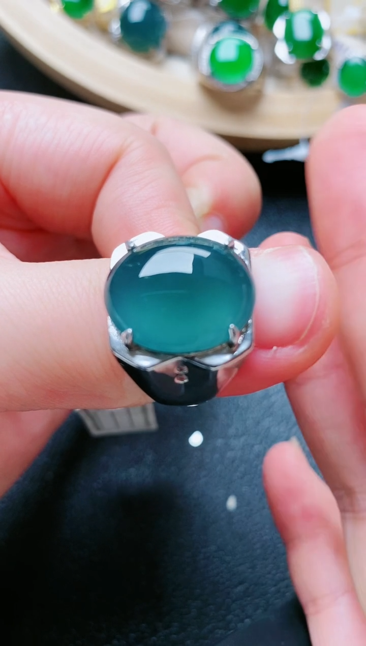 【闪购商品】翡翠戒指银S925镶嵌1111