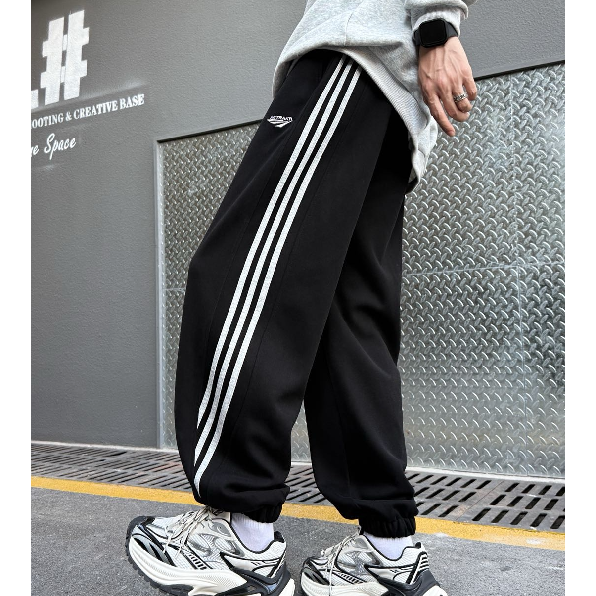 【加绒束脚卫裤】实体专柜男女童青少年秋款初高中大学生运动裤子潮