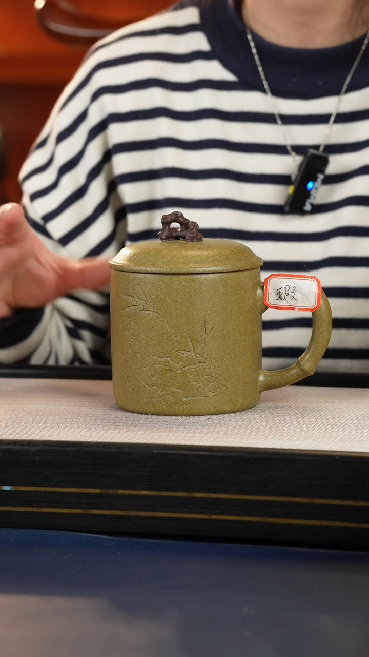 【闪购商品】紫砂茶杯宜兴原矿紫砂龙背青太湖石微瑕