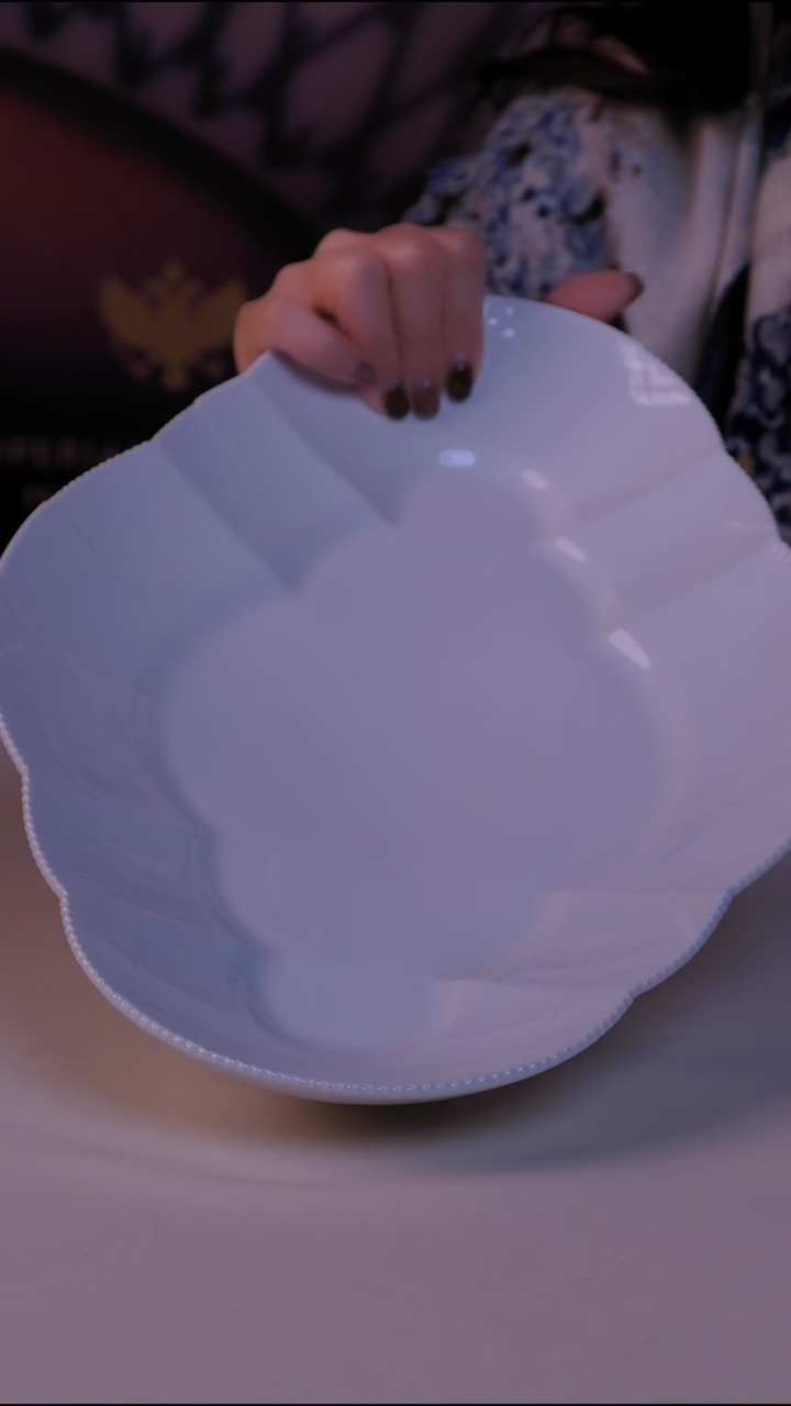 哥哈  白色缤纷造型盘 38公分