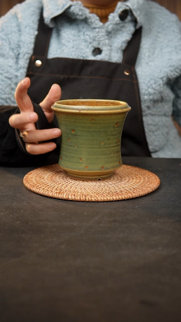 【闪购商品】瓷片泥泥手工花盆口10高11