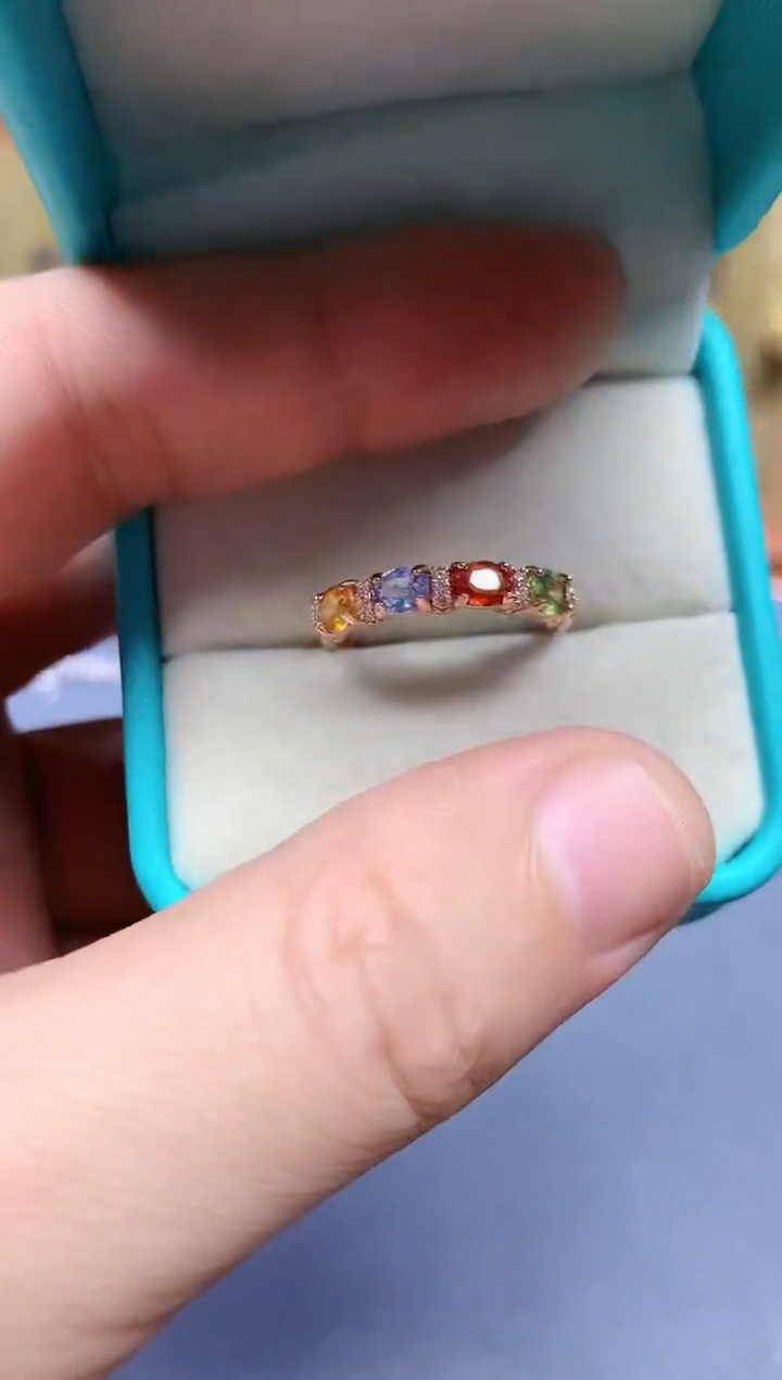 【闪购商品】蓝宝石戒指银S925镶嵌........