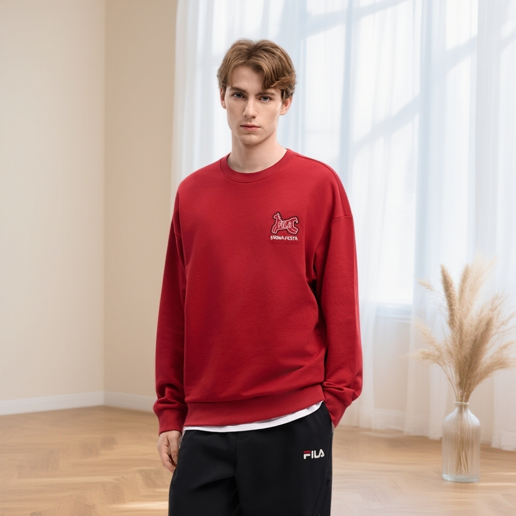 【FILA马上起飞】Fila/斐乐情侣款卫衣新款通勤休闲长袖F11U619202F