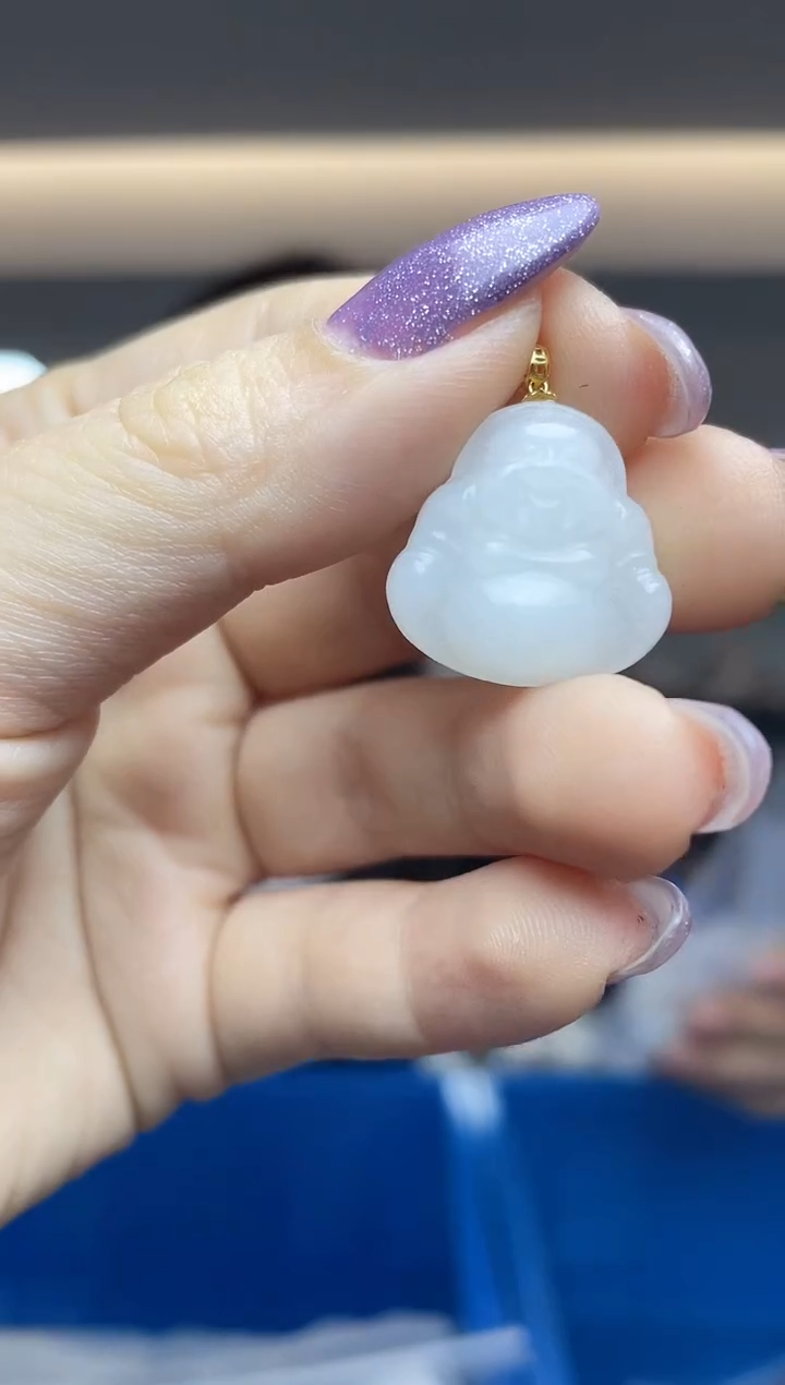 【闪购商品】和田玉`18K金镶嵌多样性发一件