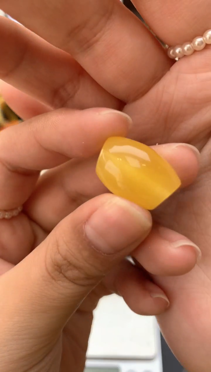 【闪购商品】琥珀珠宝奇石未镶嵌018琥珀蜜蜡花粉有纹小坑介意勿拍