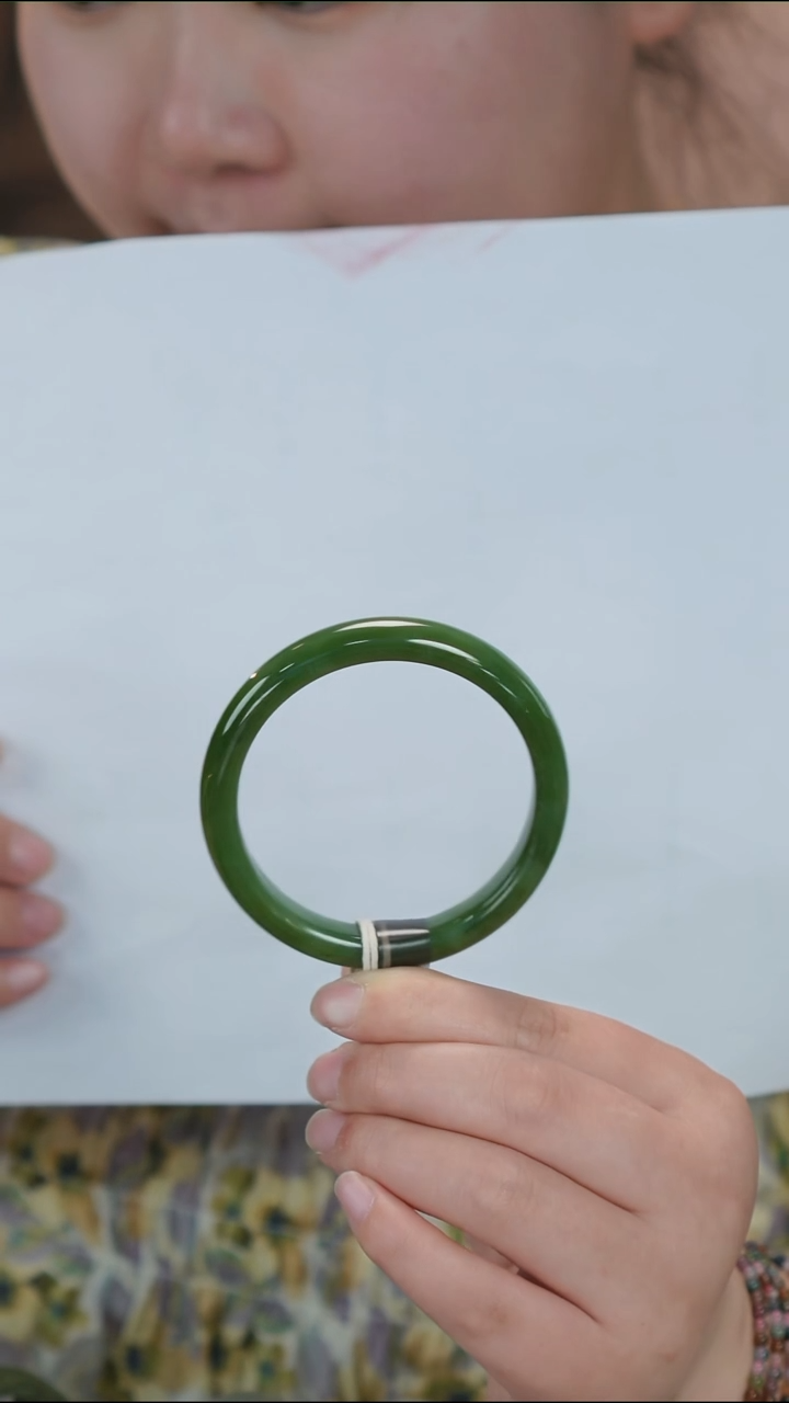 和田玉手镯未镶嵌64【柚子来啦】和田玉拍一发一58