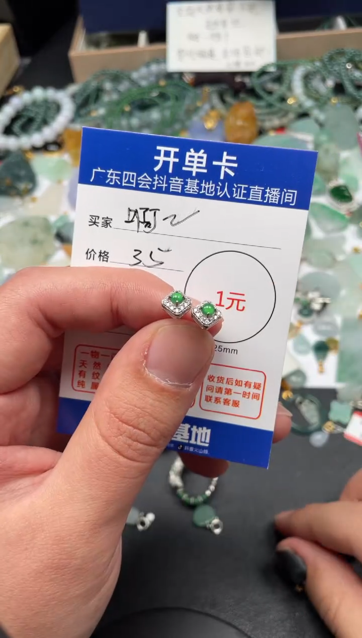 【闪购商品】翡翠颈饰未镶嵌耳钉