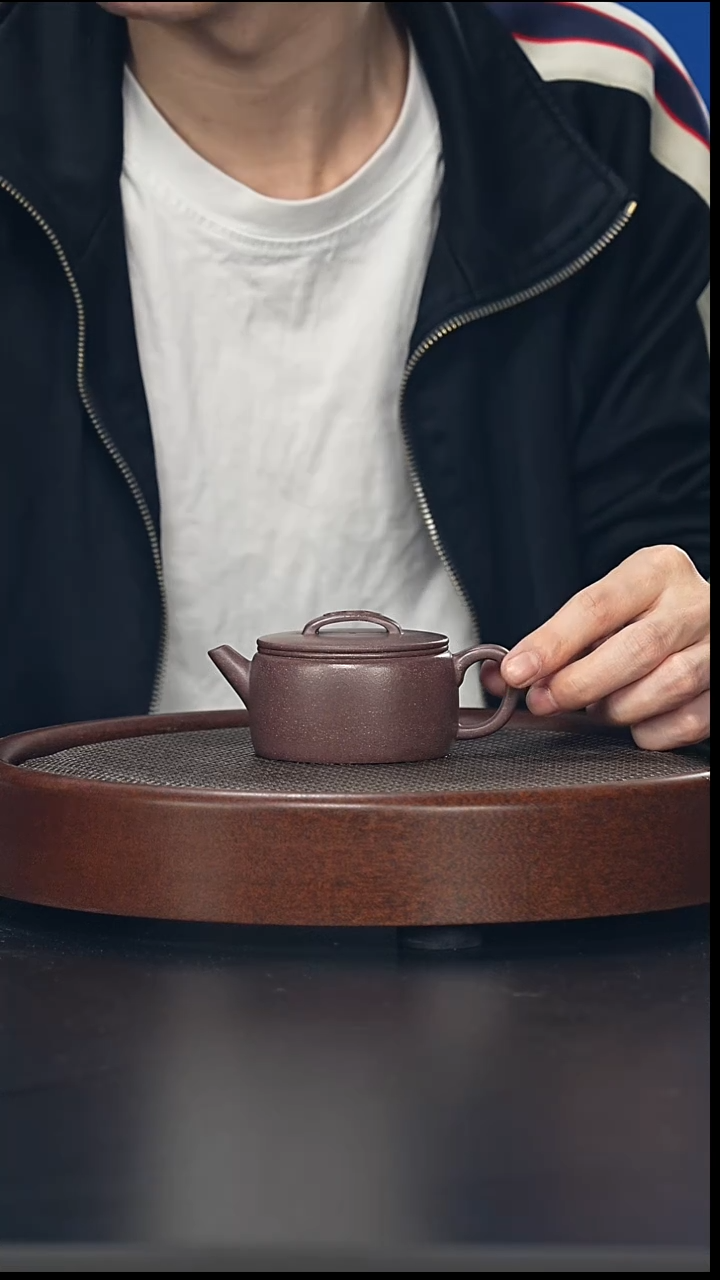 茶壶紫砂千禧紫泥汉瓦微微瑕A333