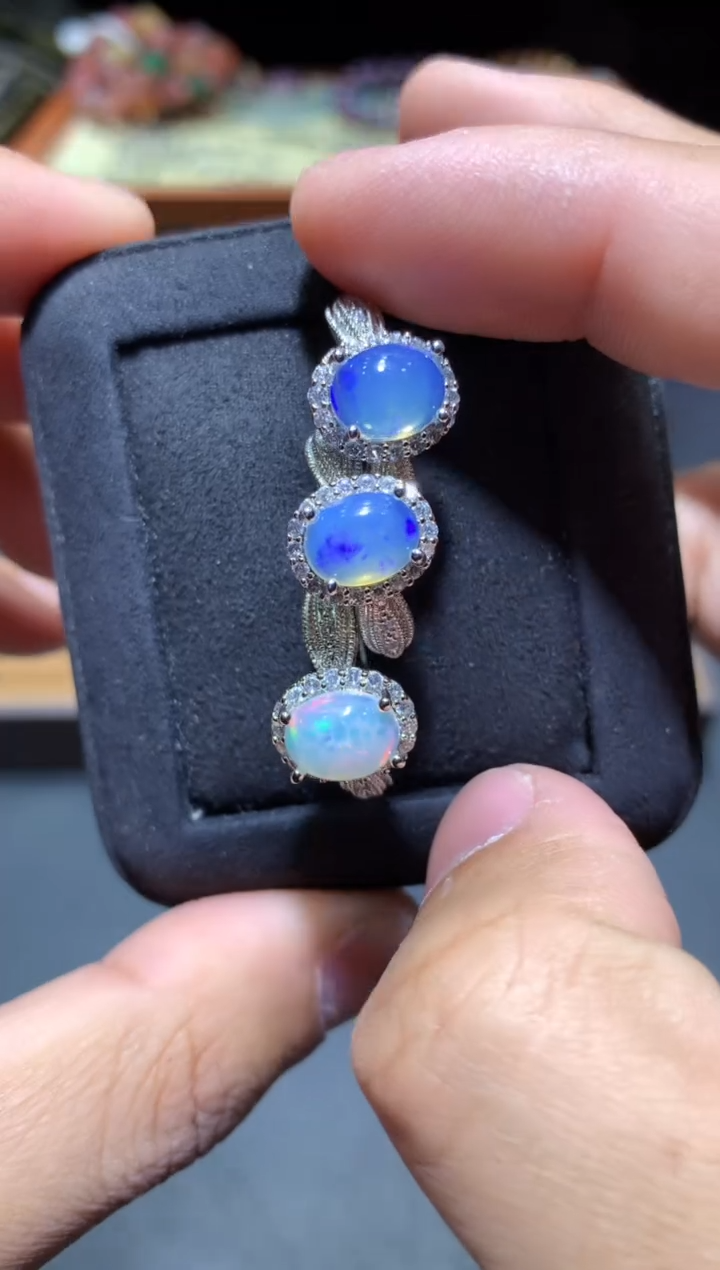 【闪购商品】欧泊戒指未镶嵌P55【多样性发其一】