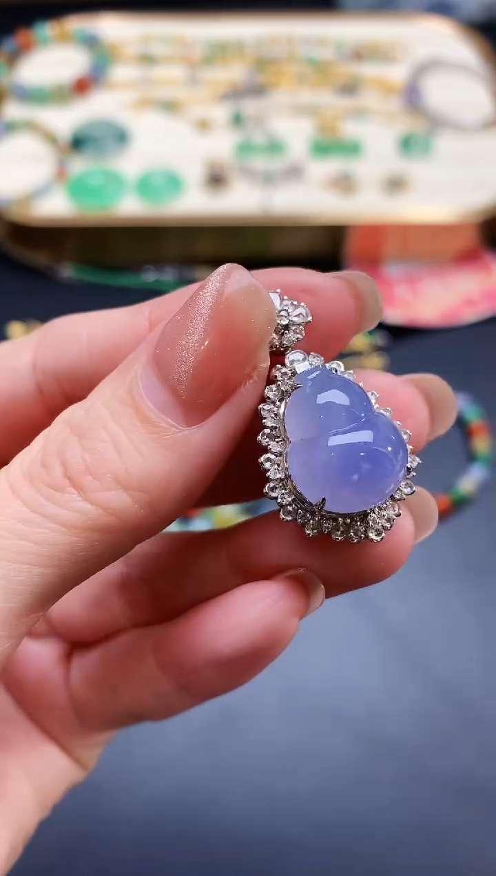 【闪购商品】翡翠吊坠(不含链)18K金镶嵌g1葫芦|28800+0