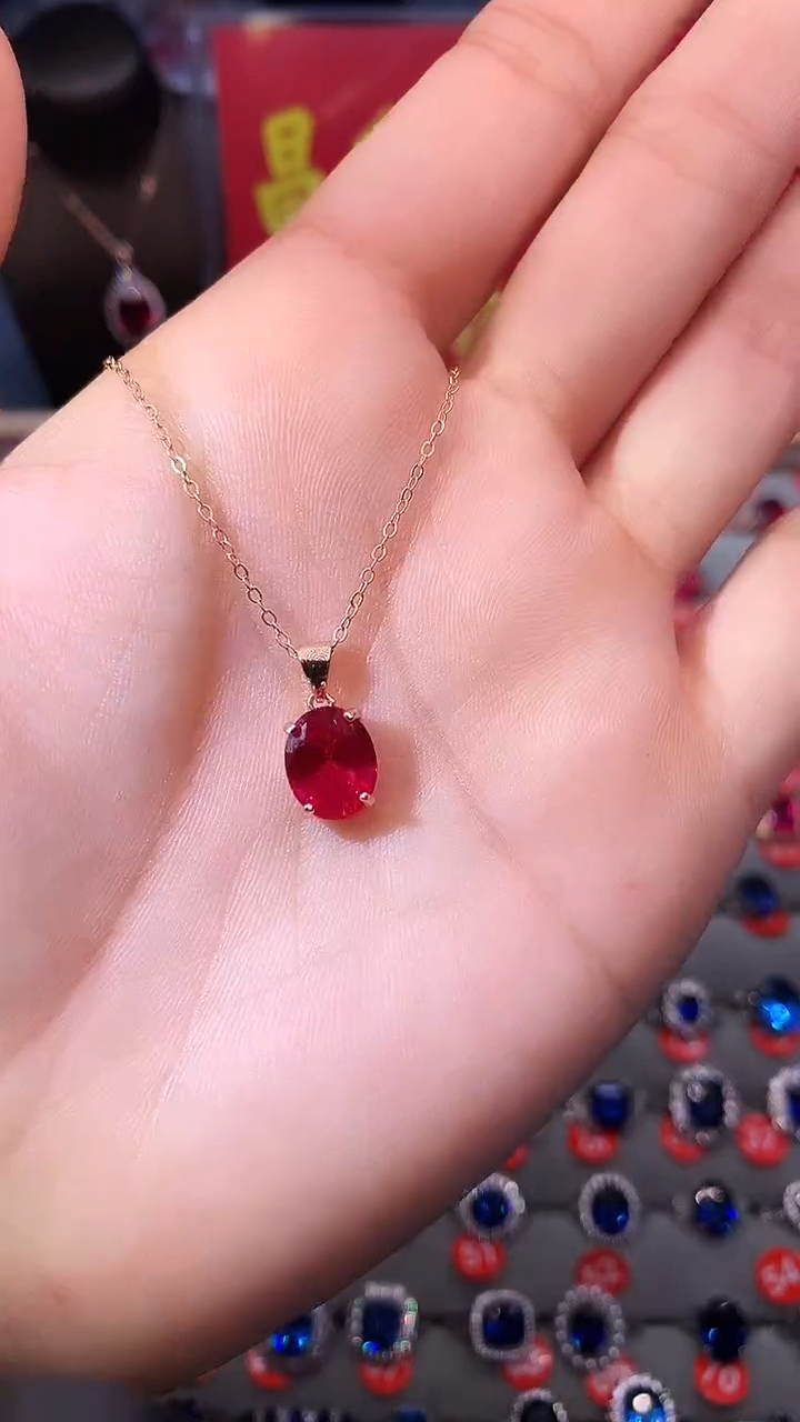 【闪购商品】红宝石戒指银S925镶嵌111111