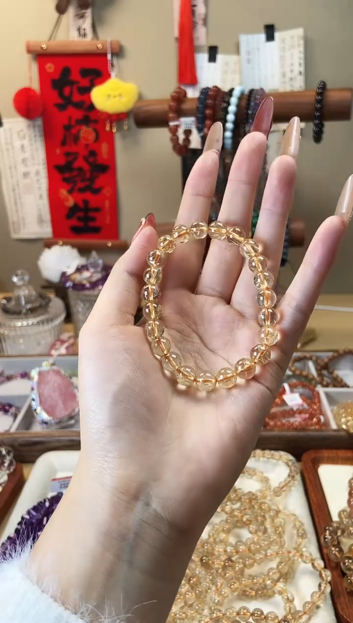 【闪购商品】水晶手链未镶嵌8.5m金发晶