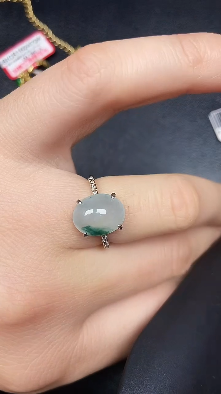 银S925镶嵌戒指翡翠2820