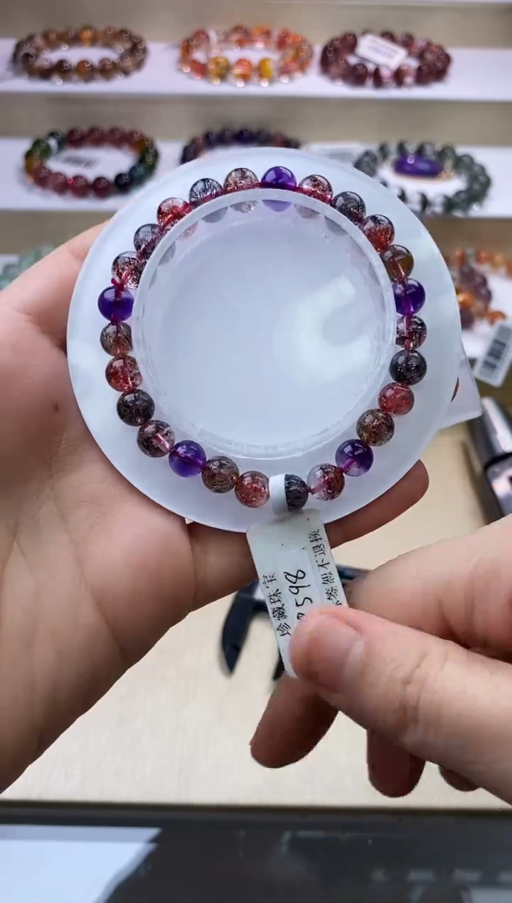 【闪购商品】水晶手链未镶嵌黑加仑超七单圈7m+