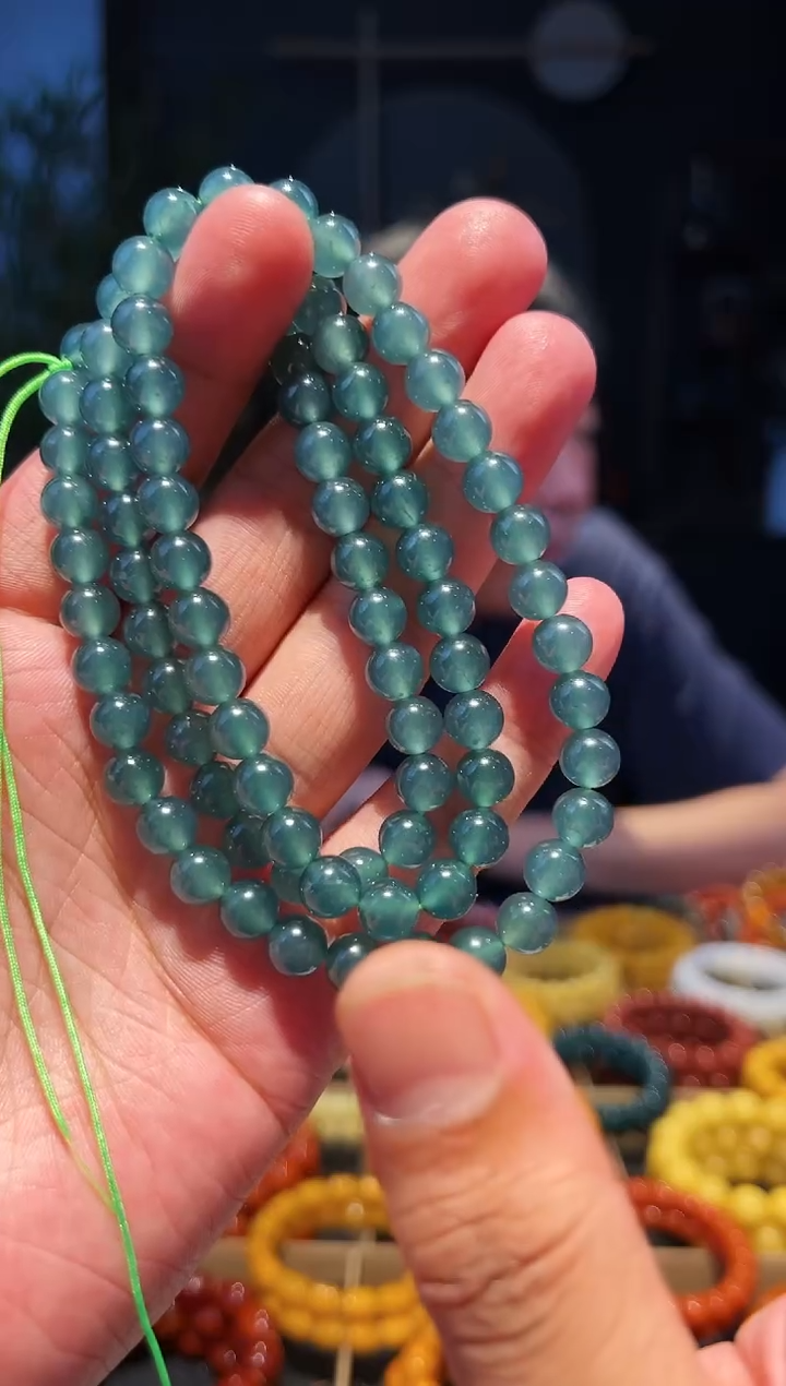 手链翡翠未镶嵌8+多圈