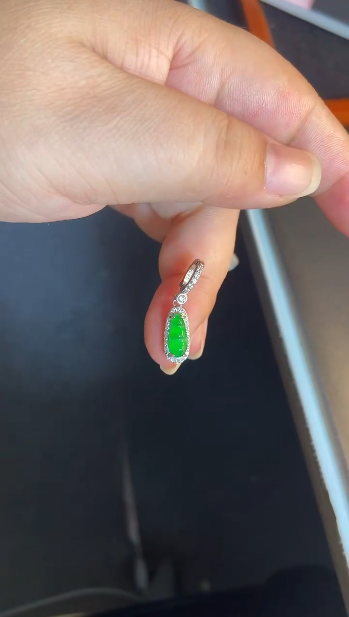 吊坠(不含链)银S925镶嵌翡翠1