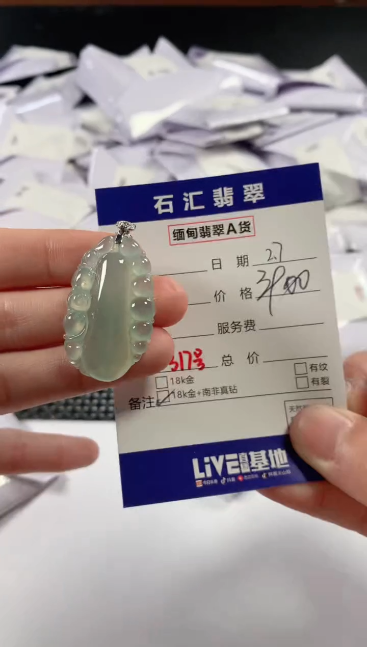 【闪购商品】翡翠颈饰18K金镶嵌11111111