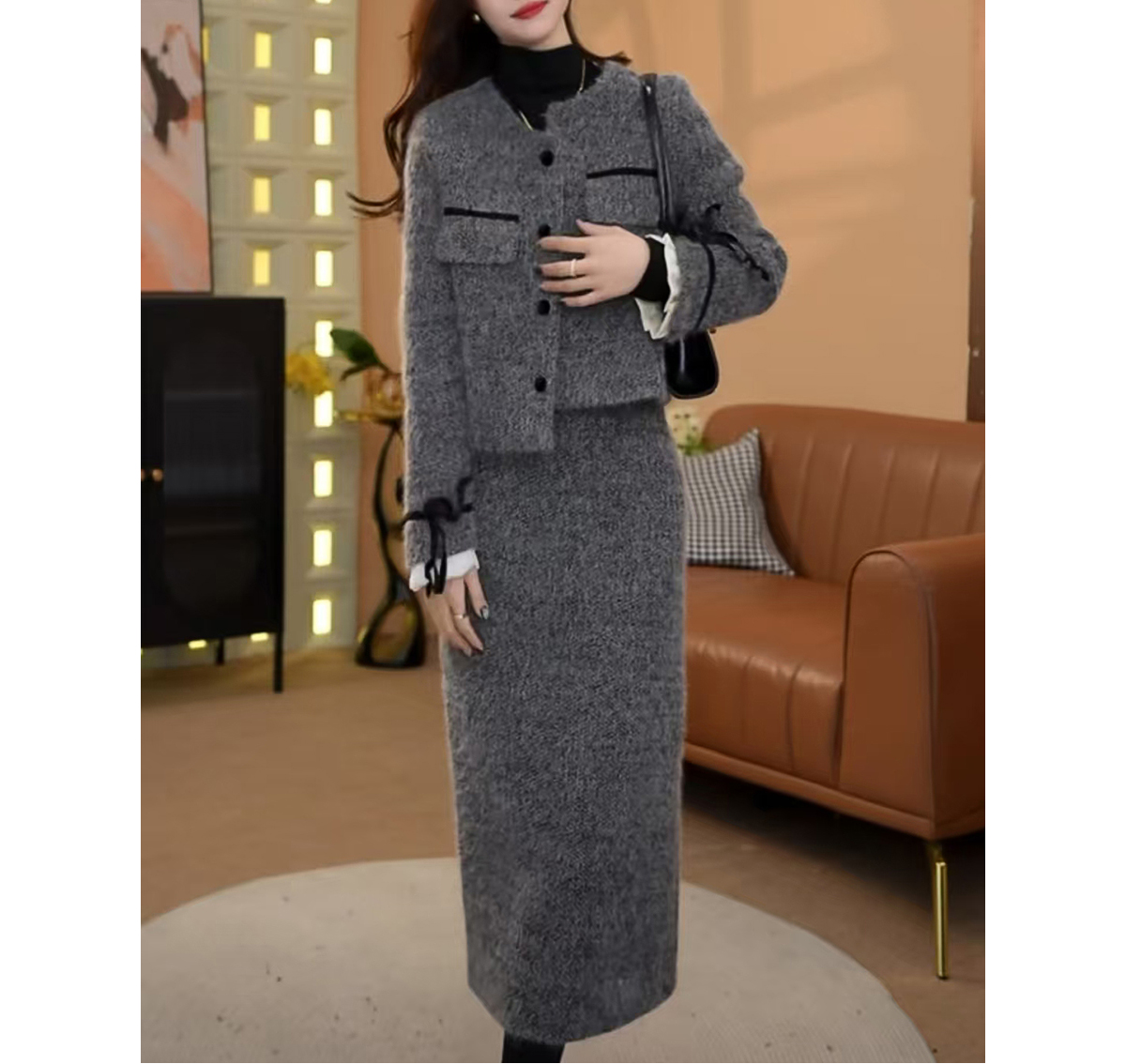 【佩佩专属】A500-600厚外套常规款西装中长款时尚法系女款西装