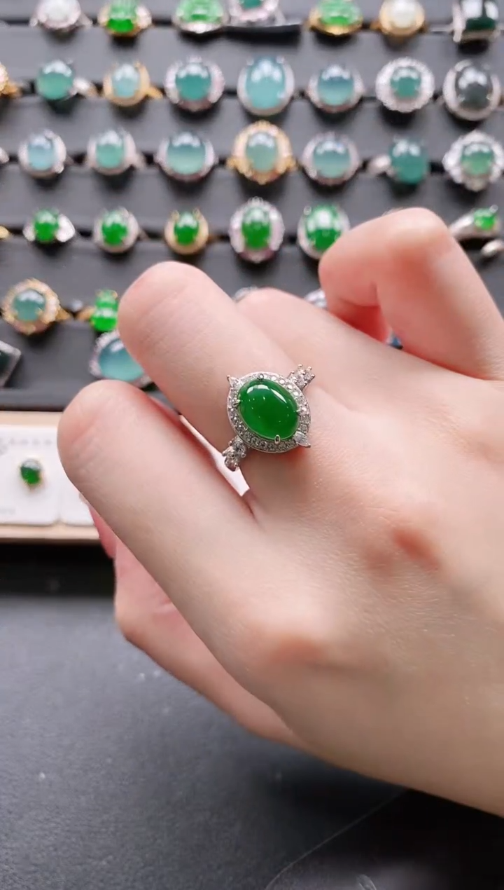 【闪购商品】翡翠戒指银S925镶嵌11111111