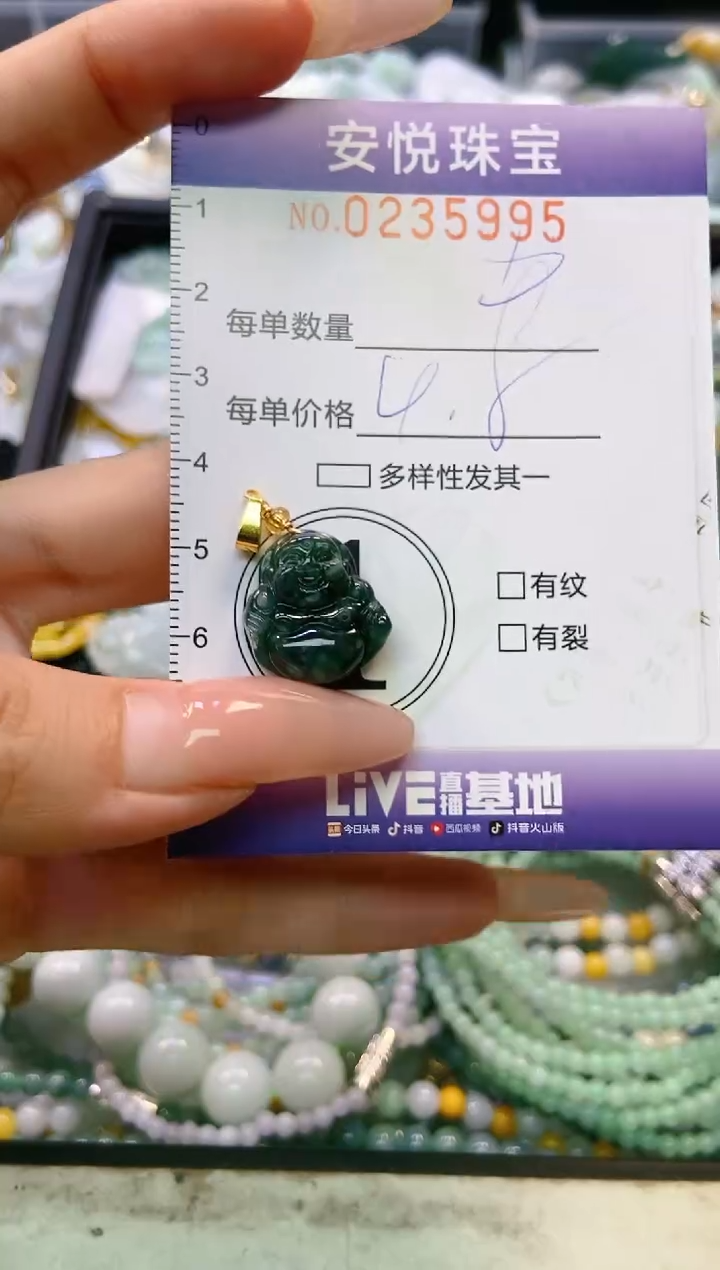 翡翠未镶嵌颈饰闪购0235995