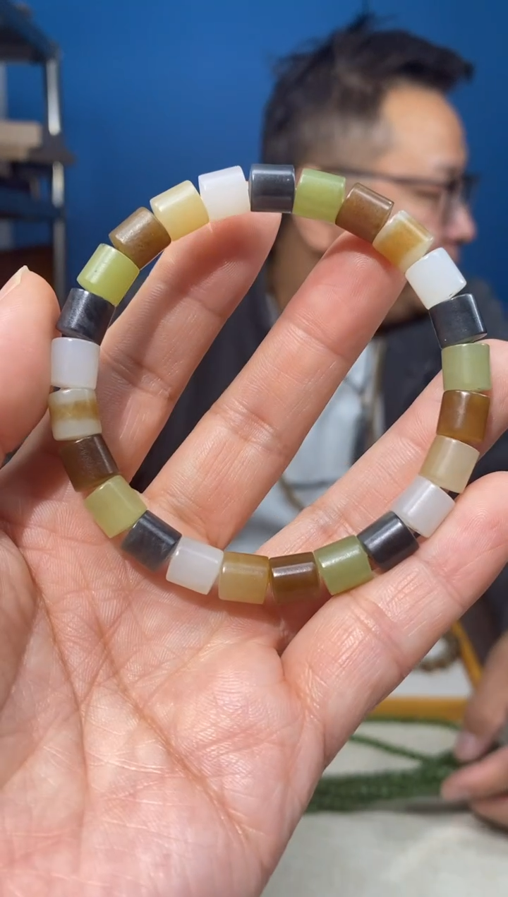 未镶嵌手链和田玉青**️颜色多样性发货拍一发一