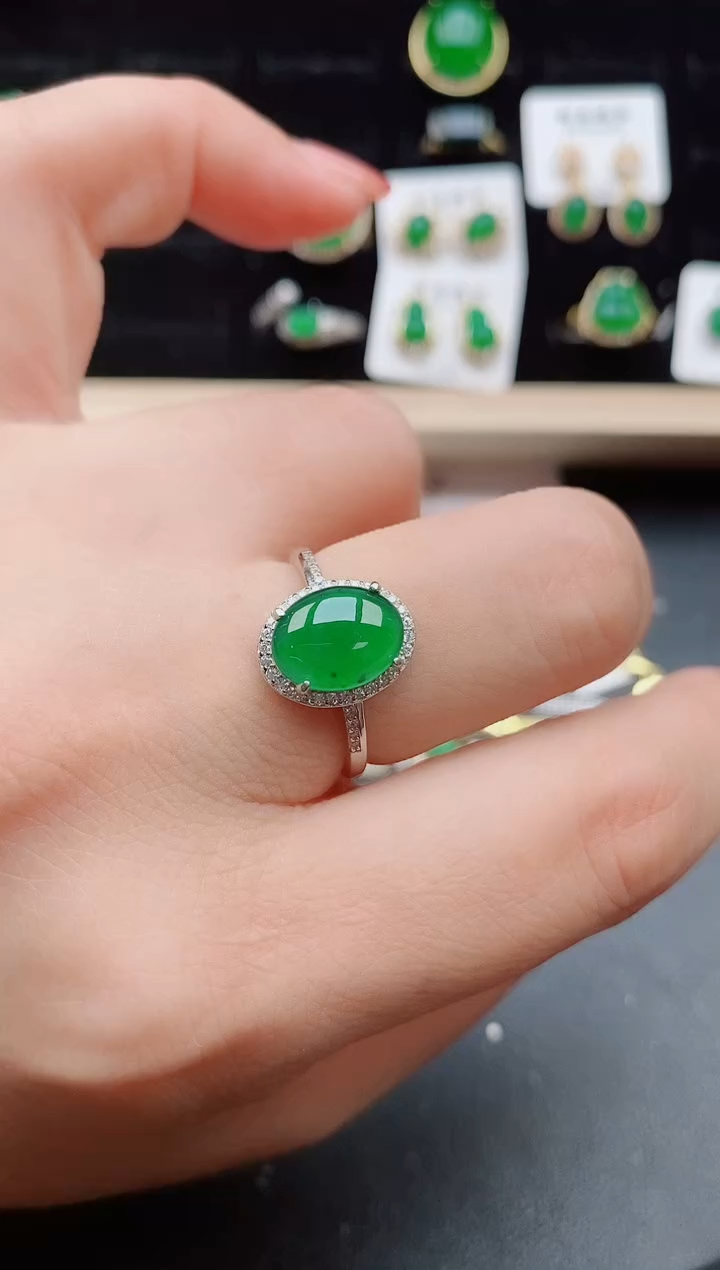 【闪购商品】翡翠戒指银S925镶嵌1212121