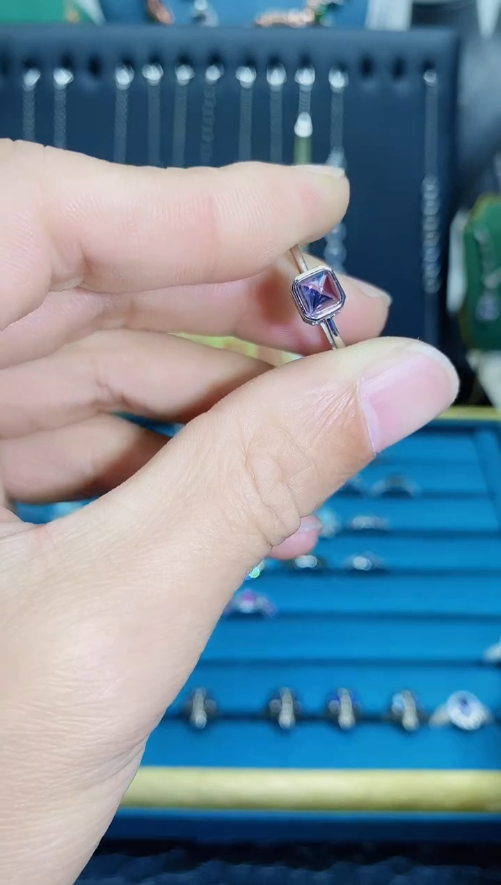 【闪购商品】紫晶戒指银S925镶嵌1121
