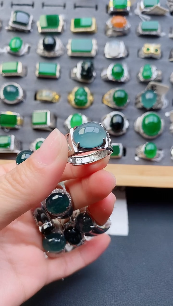 【闪购商品】翡翠戒指银S925镶嵌11111111