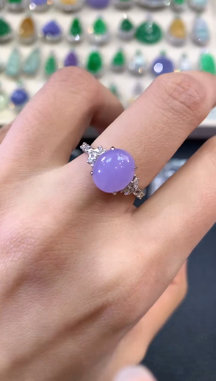 【闪购商品】翡翠戒指18K金镶嵌D14    有色差