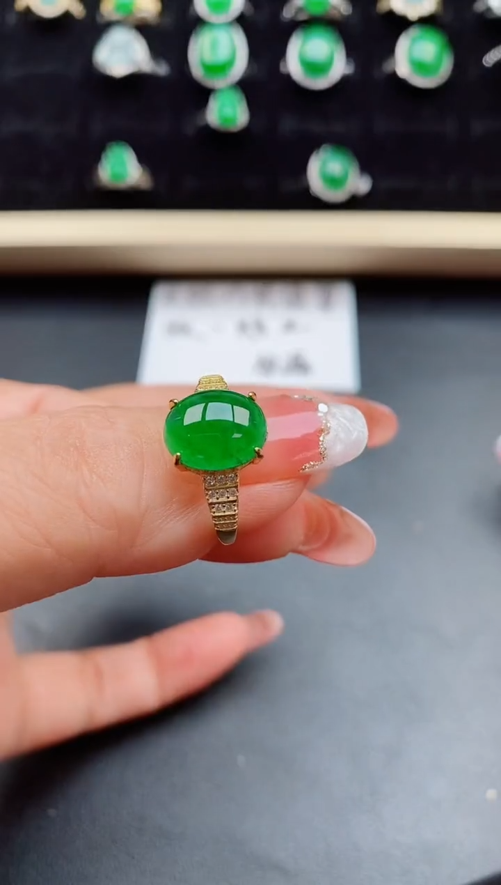 【闪购商品】翡翠戒指银S925镶嵌50800