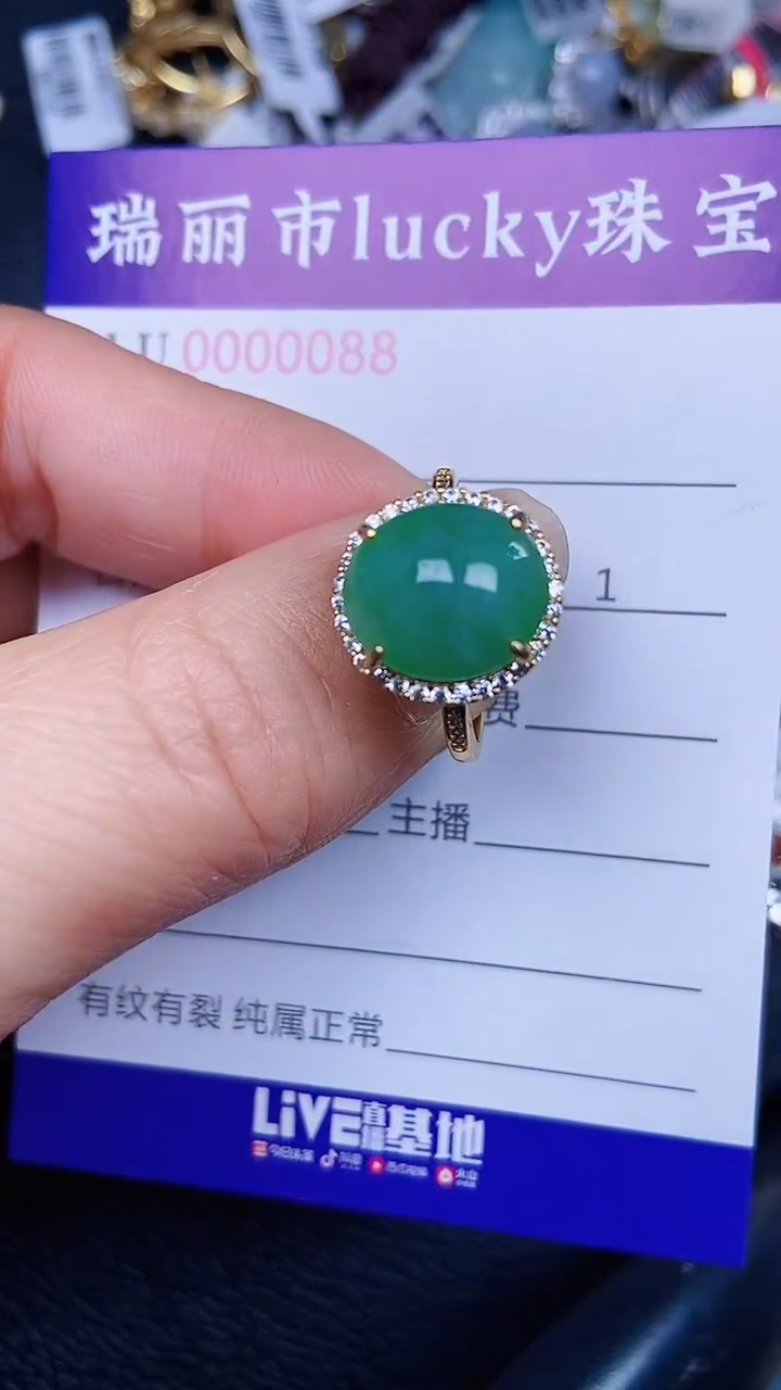 颈饰银S925镶嵌翡翠0088