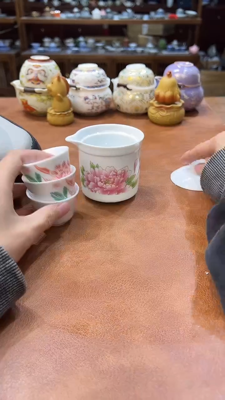 真的很便宜会开片的旅行茶具