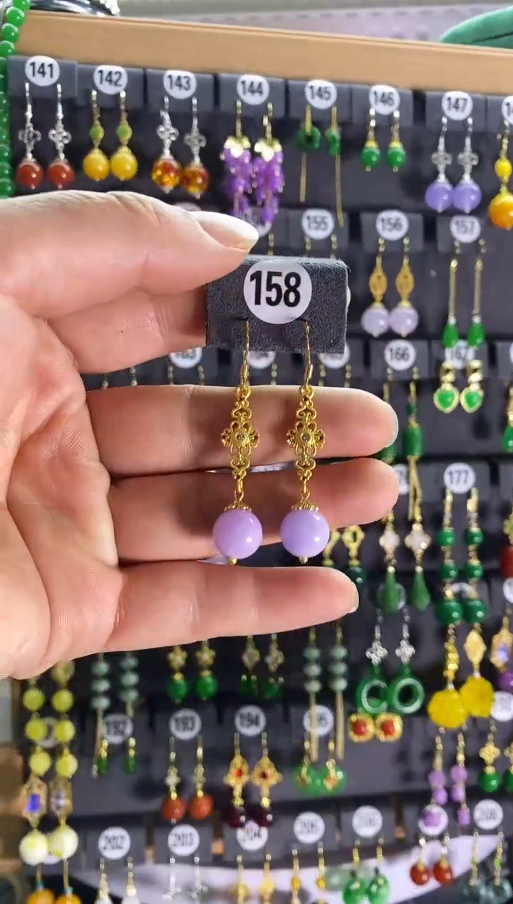 【闪购商品】翡翠耳饰银S925镶嵌158...