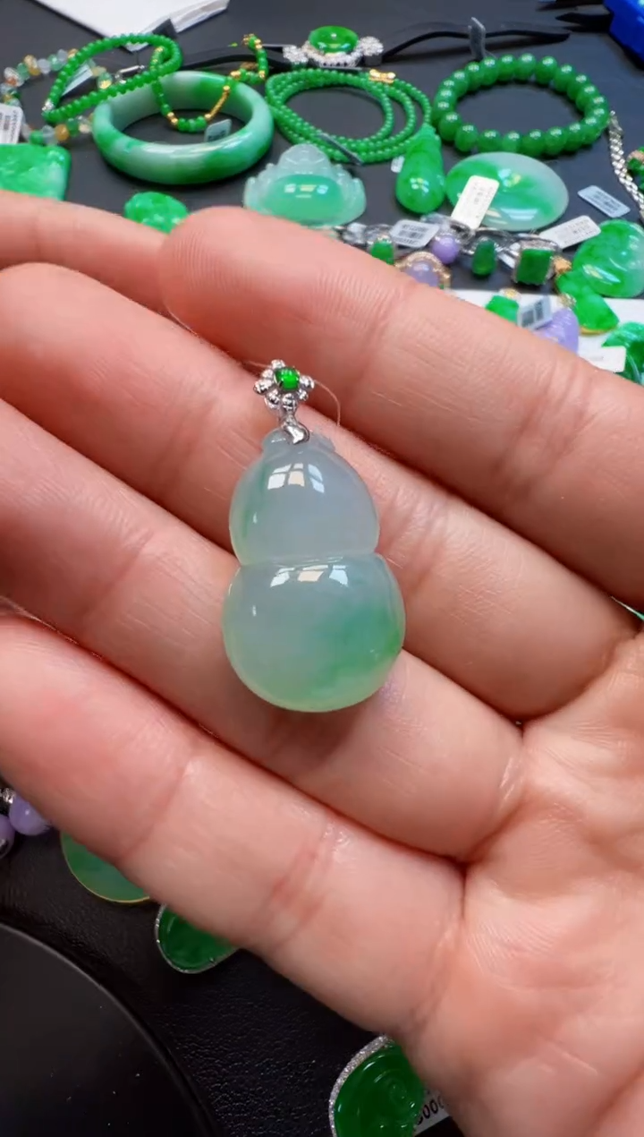 【闪购商品】定制翡翠18K金镶嵌4800元