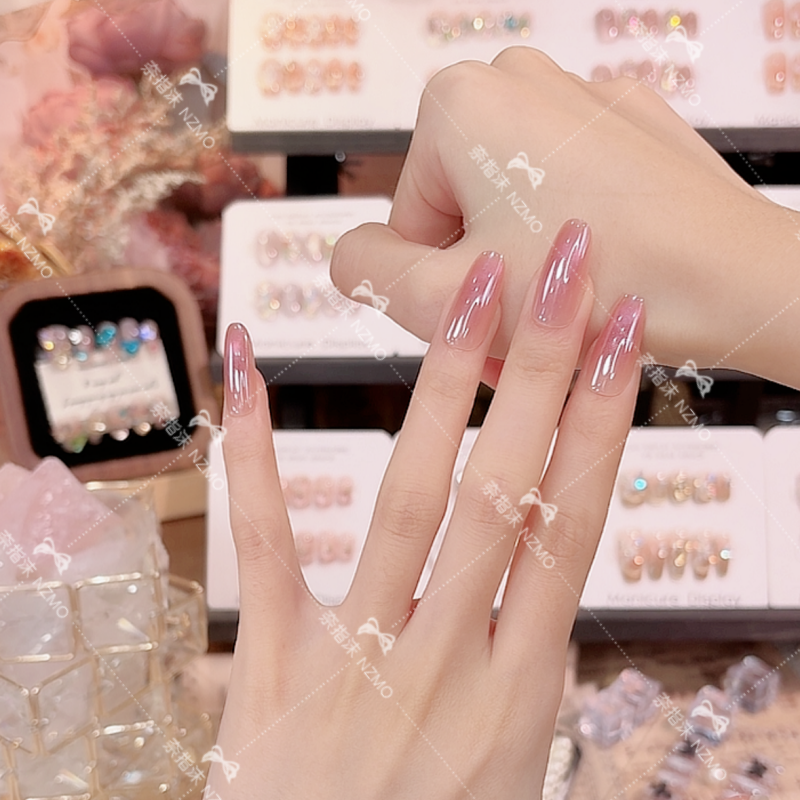 【紫罗兰】电镀渐变日常显白穿戴甲ins风美甲可拆卸重复使用