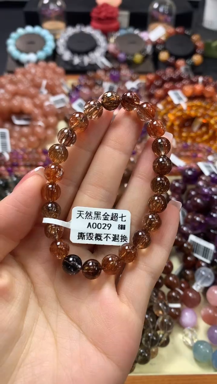 未镶嵌手链水晶8*