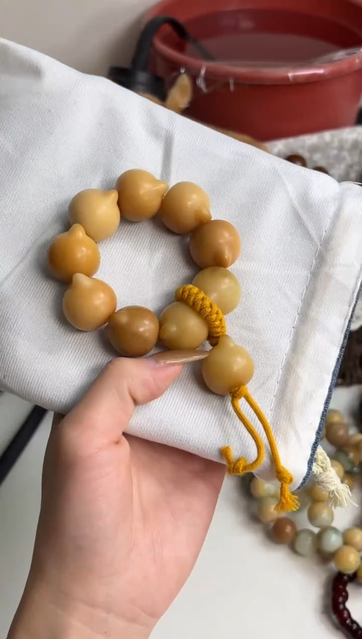 手串菩提根/象牙果沐e75干磨猫猫头23mm手捻