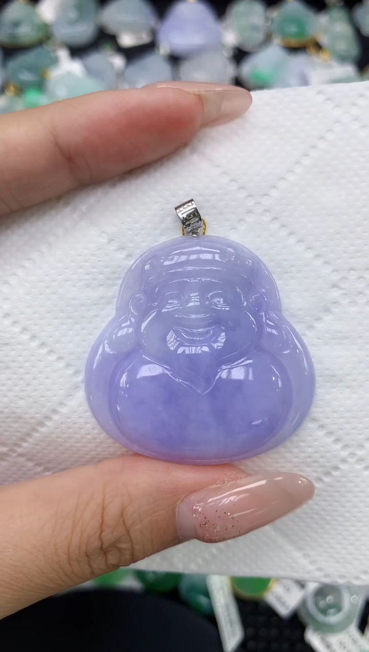 颈饰18K金镶嵌翡翠范*1111111111