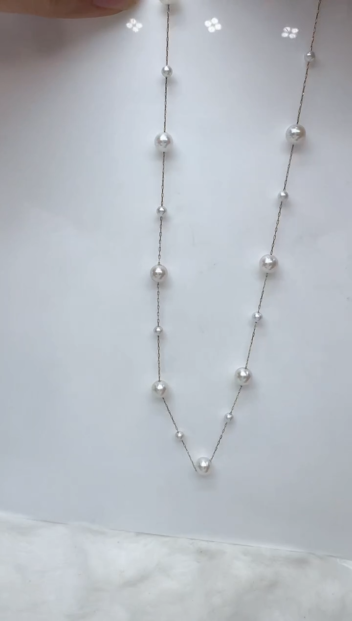 【闪购商品】淡水珍珠颈饰18K金镶嵌清货