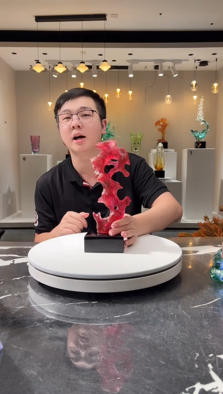 摆件巴比特美学-金红小号太湖石+底座