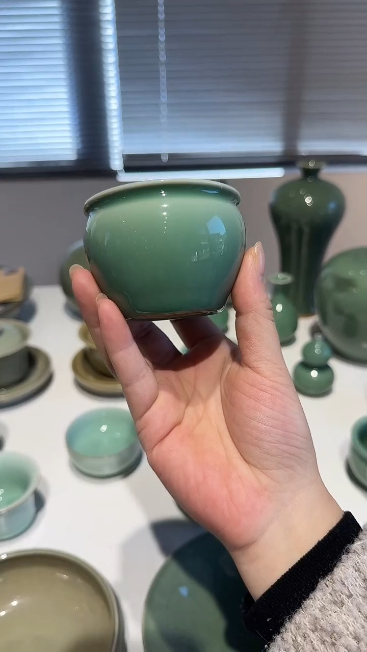 青瓷手工茶器包邮