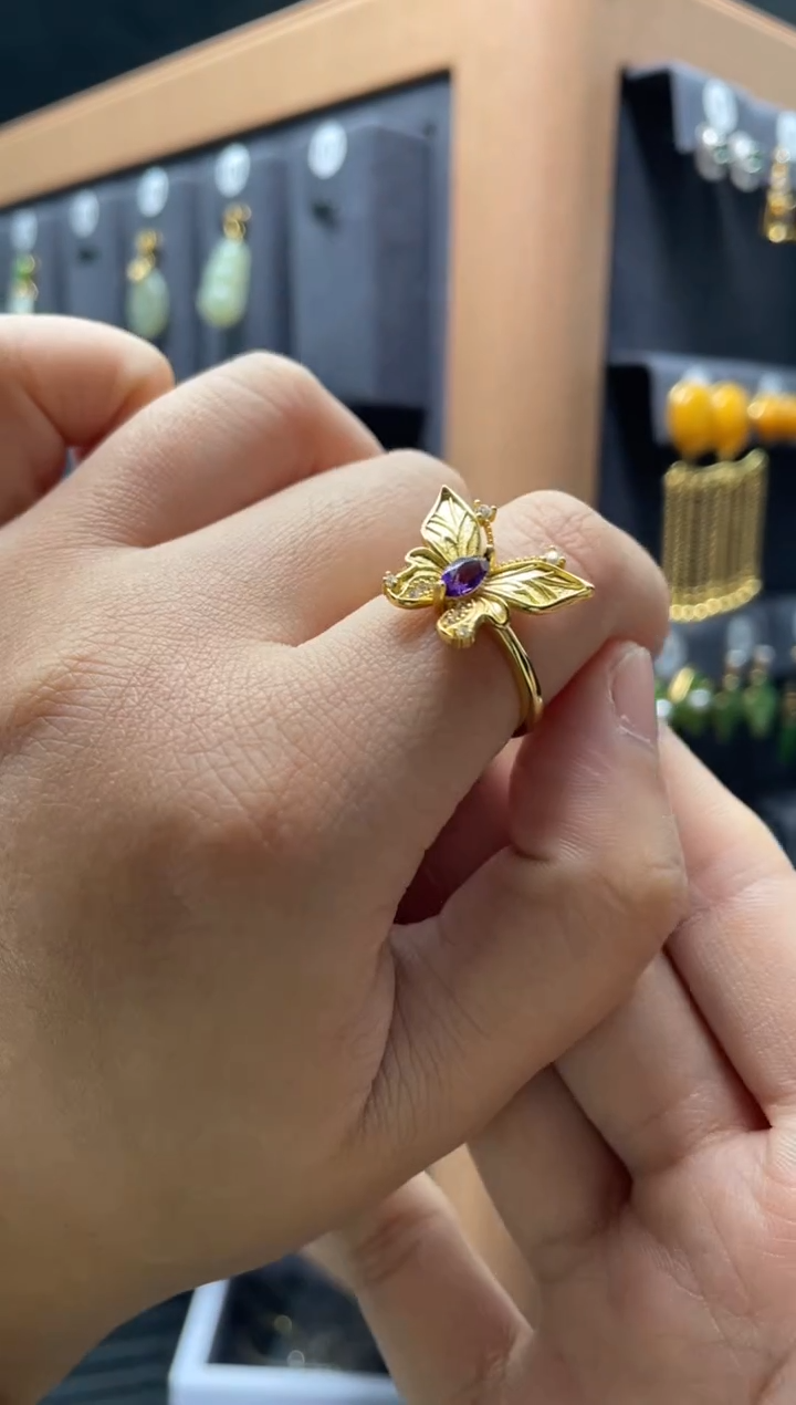 【闪购商品】紫晶戒指银S925镶嵌00522