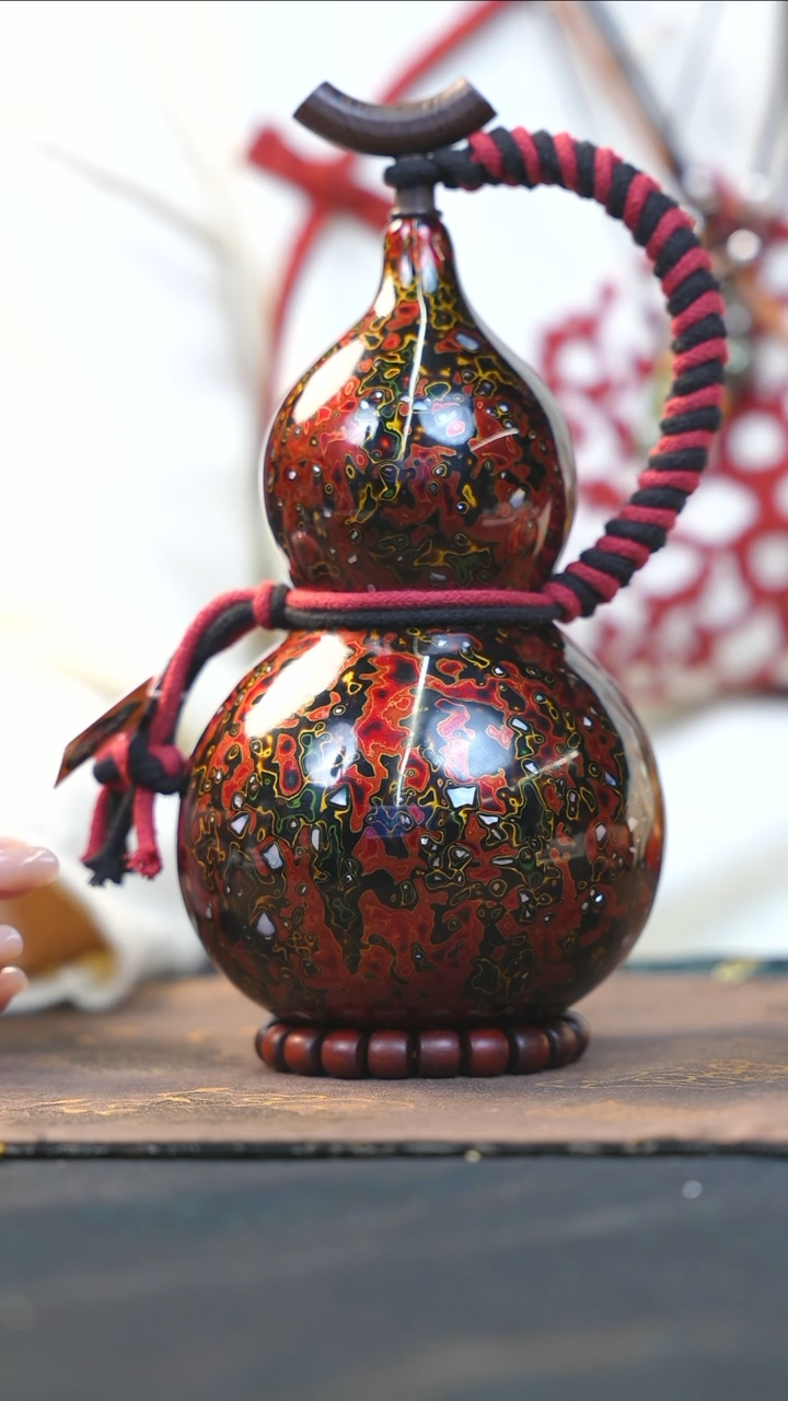 【闪购商品】RT149漆艺酒葫芦不包手串及旋转底座