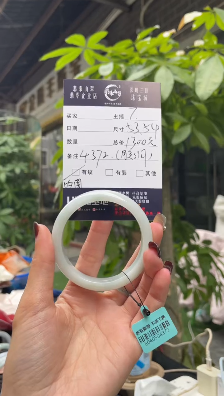 未镶嵌手镯翡翠Q 53-54正圈 4372