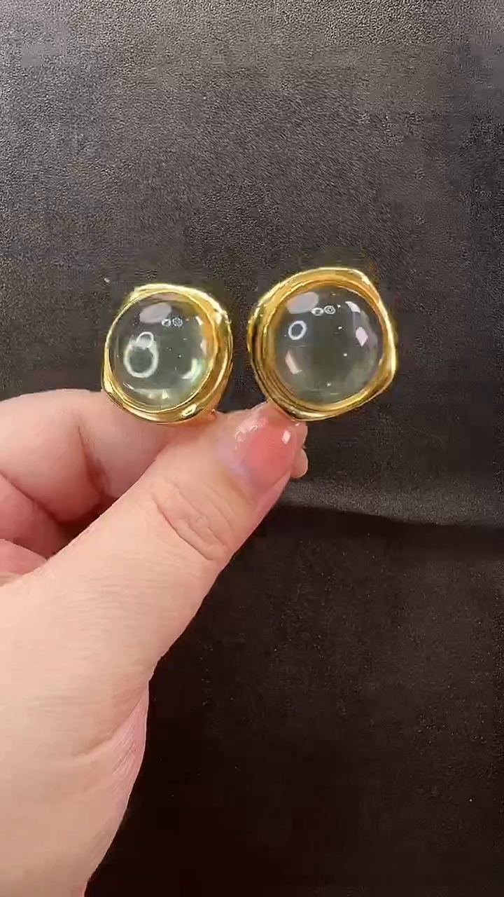 未镶嵌琥珀耳饰耳环