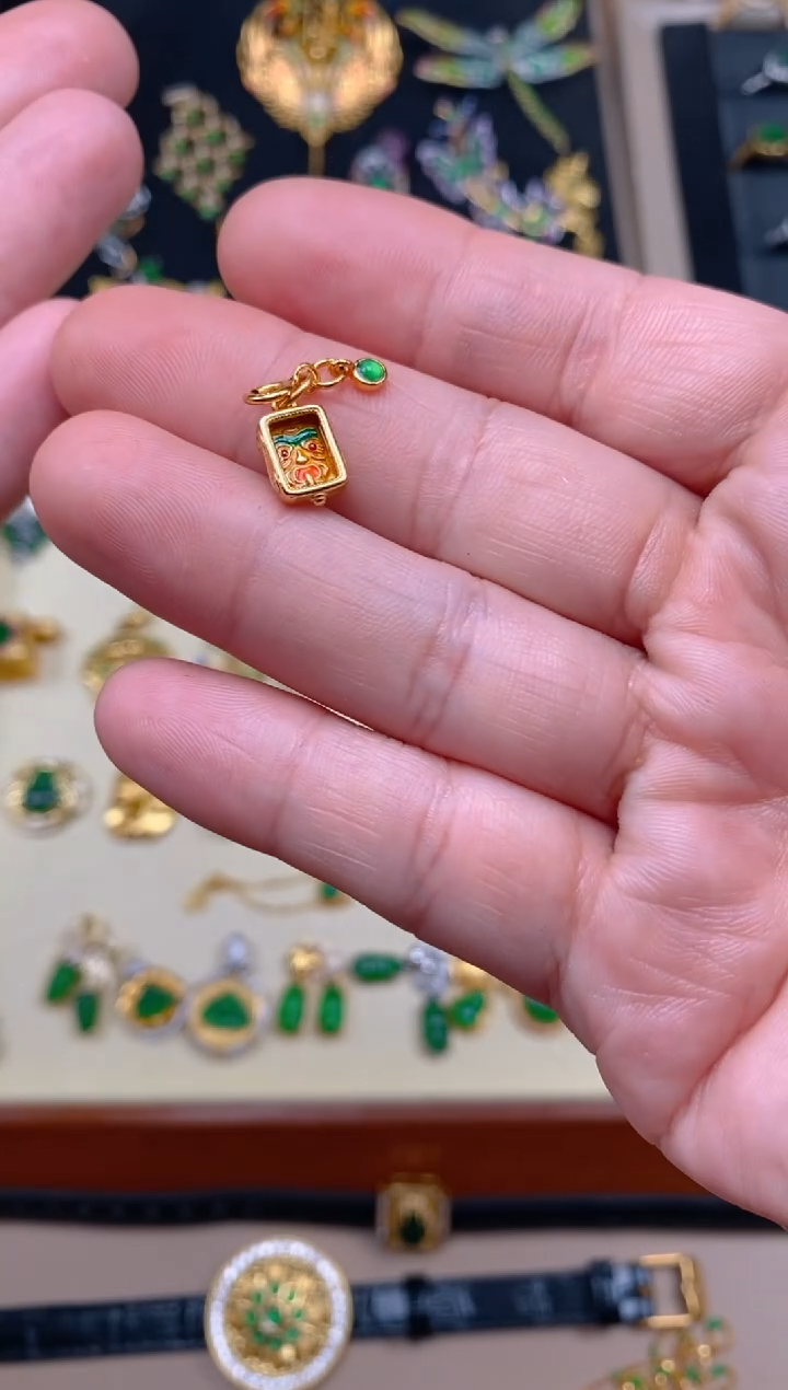 【闪购商品】翡翠颈饰银S925镶嵌扎基拉姆