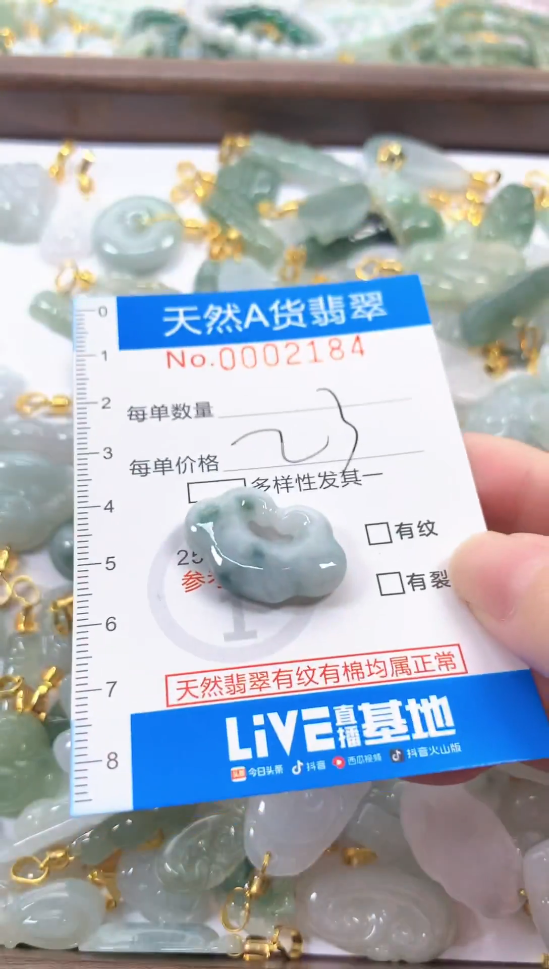 颈饰未镶嵌翡翠净货挂件-2184