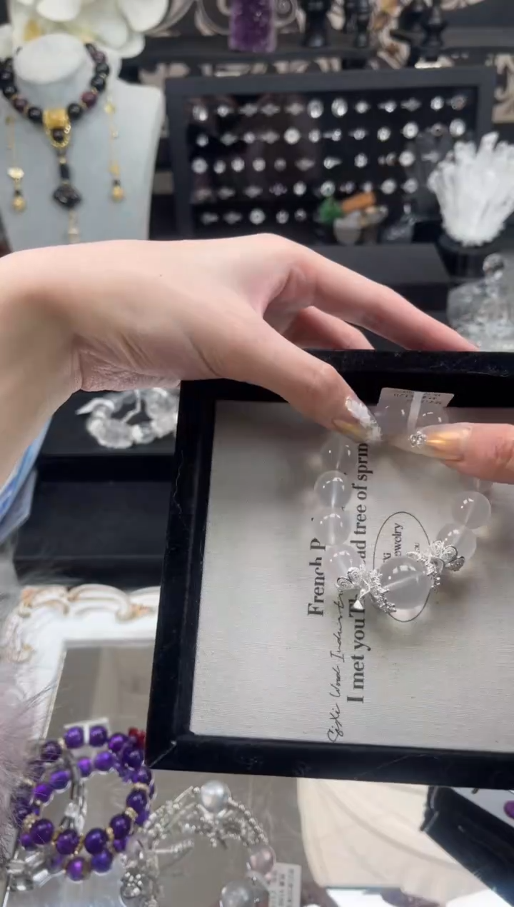 【闪购商品】烟晶手链银S925镶嵌天然水晶 多样性发货