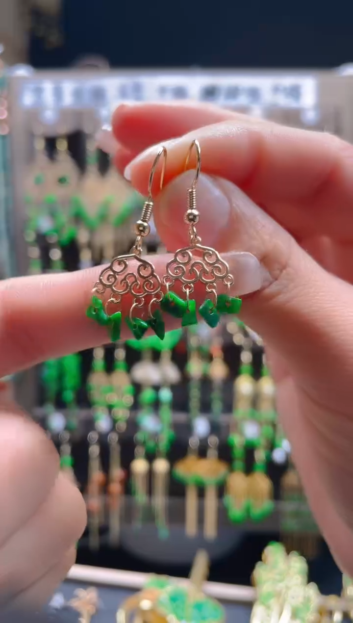 【闪购商品】翡翠耳饰合金0132翡翠饰品