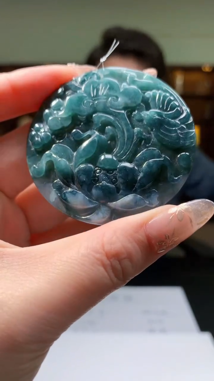 【闪购商品】定制翡翠未镶嵌8035yx-毛货挂件78